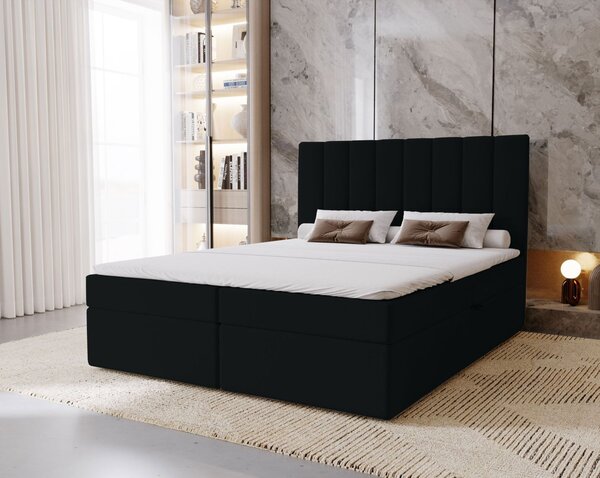 Hotelová manželská postel 200x200 GRETNA - černá 1