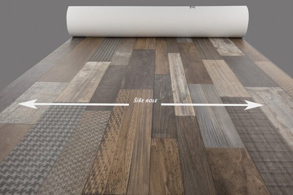 PVC Texline Gerflor rozměr š.400 x d.250 cm - Westwood Brown 1951 PB