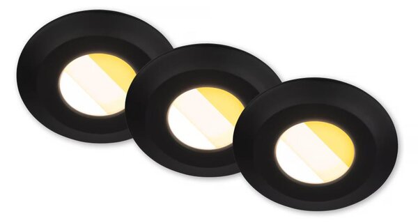 Briloner 7589035-SADA 3xLED Stm koup podh svíti KLIRA LED/4,9W/230V IP44 černá