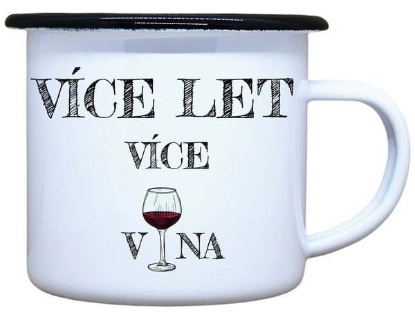 Plecháček s potiskem Více let více vína Objem: 330 ml