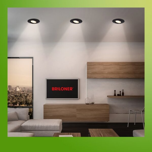 Briloner 7586035-SADA 3xLED Koup podh svítidlo KLIRA LED/4,9W/230V IP23 černá