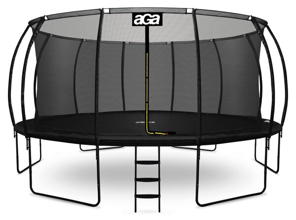 Aga Trampolína 500 cm Černá + ochranná síť + žebřík
