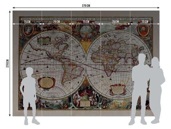 Fototapeta na míru Historická Mapa | Vliesová fototapeta na zed' | DFTNXXL0351