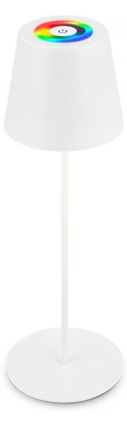 Briloner 7510016 - LED RGBW Stm stolní lampa CALIDA 2,5W/5V IP44 1200 mAh bílá