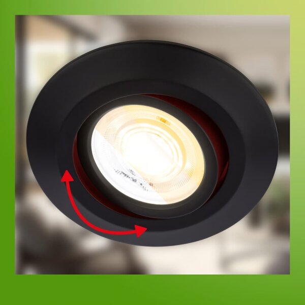 Briloner 7586035-SADA 3xLED Koup podh svítidlo KLIRA LED/4,9W/230V IP23 černá