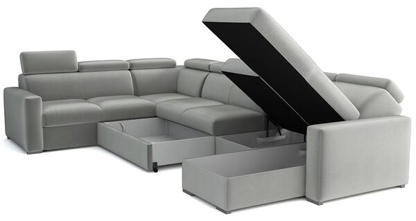 Sedací souprava PEDRO U | 250x380x170 | rozkládací + 3x úložný prostor | VÝBĚR TKANIN