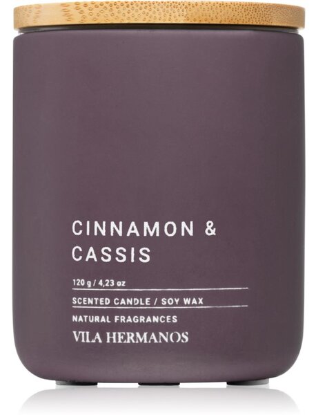 Vila Hermanos Concrete Cinnamon & Cassis vonná svíčka 120 g