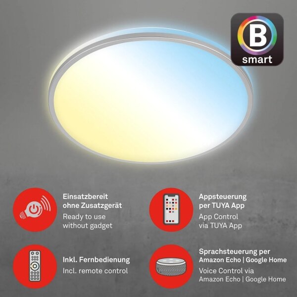 Briloner 3065-014 - LED Stm stropní svítidlo IVY 42W/230V Wi-Fi Tuya pr.49 cm+DO