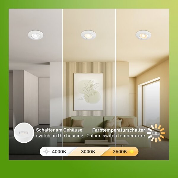 Briloner 7586036 - SADA 3xLED Koup podh svítidlo KLIRA LED/4,9W/230V IP23 bílá