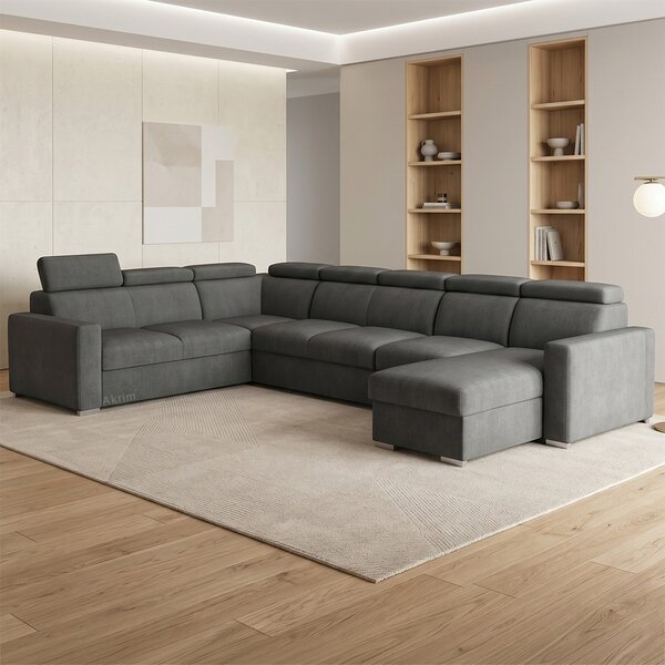 Sedací souprava PEDRO U | 250x380x170 | rozkládací + 3x úložný prostor | VÝBĚR TKANIN