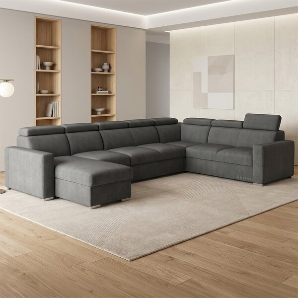 Sedací souprava PEDRO U | 170x380x250 | rozkládací + 3x úložný prostor | VÝBĚR TKANIN