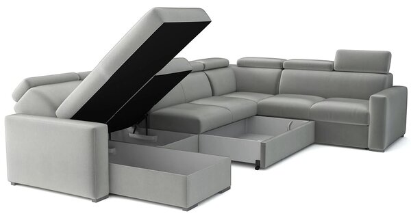 Sedací souprava PEDRO U | 170x380x250 | rozkládací + 3x úložný prostor | VÝBĚR TKANIN