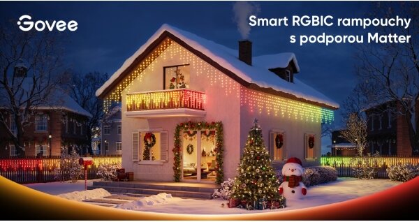 Govee - LED RGBIC Venkovní řetěz rampouchy 10m Wi-Fi Matter IP65