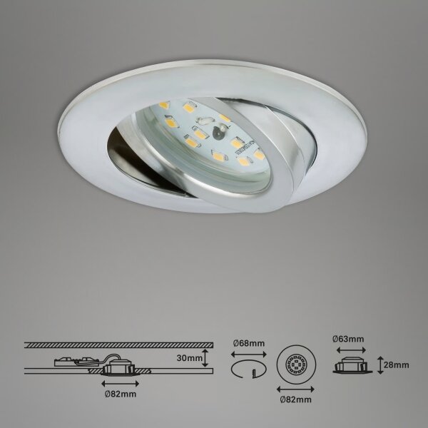 Briloner 7296-039 - SADA 3x LED Koupel podhledové svítidlo LED/6,5W/230V IP23