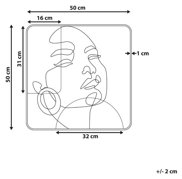 Závěsná ozdoba CALIFORNIUM Kov 50 cm Hnědá