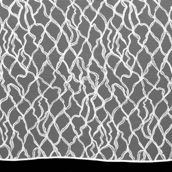 Brilltex Žakárová záclona 623, celoplošný vzor vlnek, s olůvkem, bílá, výška 50cm (v metráži)