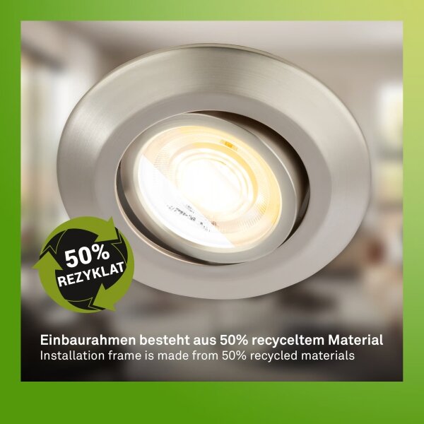 Briloner 7586032-SADA 3xLED Koup podh svítidlo KLIRA LED/4,9W/230V IP23 chrom