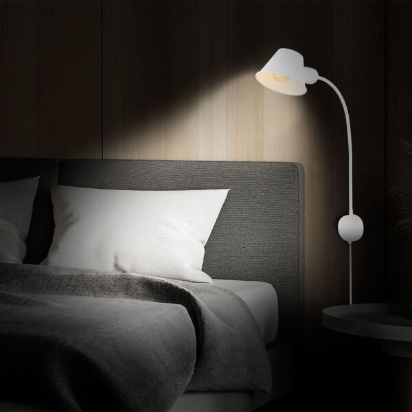 Briloner 2089-016 - Flexibilní nástěnná lampa BRELLO 1xE27/10W/230V bílá