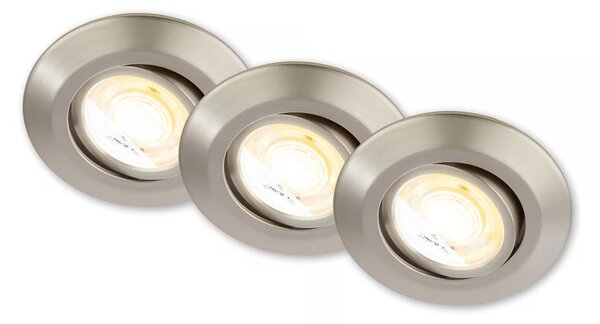 Briloner 7586032-SADA 3xLED Koup podh svítidlo KLIRA LED/4,9W/230V IP23 chrom