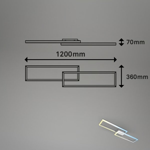 Briloner 3761019 - LED Stm stropní svítidlo LED/45W/230V 2700-6500K+DO mat chrom