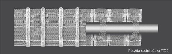 Textil Centrum Kusová hotová záclona VOAL UNI 09021, s řasicí páskou a olůvkem, jednobarevná bílá, výška 140 cm x šířka 350 cm (na okno)