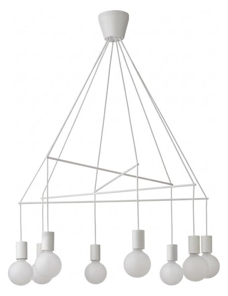 Redo 01-1564 - Lustr na lanku MIKADO 8xE27/42W/230V pr. 82 cm bílá