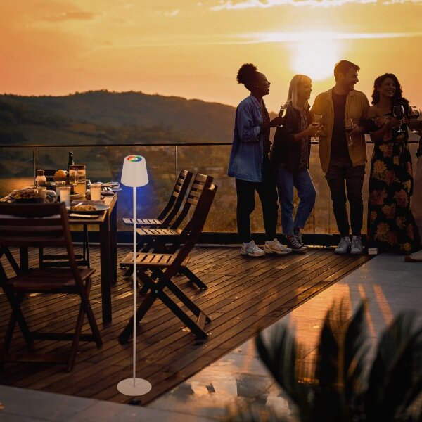 Briloner 1507016 - LED Stm stojací lampa KIKI 4,3W/5V IP44 2600 mAh bílá