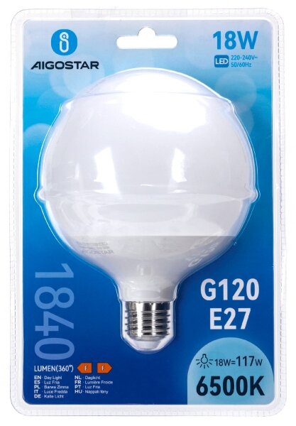 LED Žárovka G120 E27/18W/230V 6500K - Aigostar