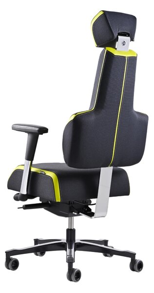 Zdravotní herní židle THERAPIA E+GAMER –⁠ černo-zelená