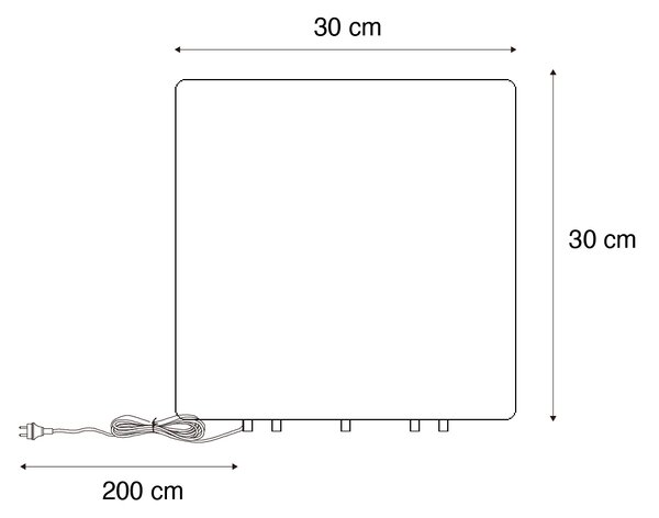 Moderní venkovní lampa bílá 30 cm čtvercová IP44 - Nura
