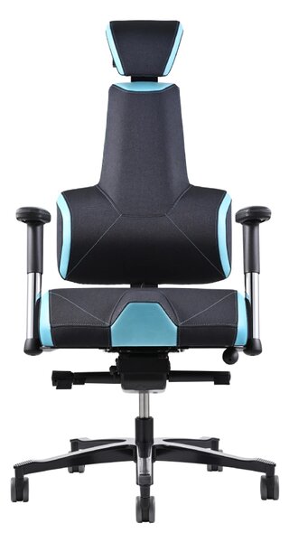 Zdravotní herní židle THERAPIA E+GAMER –⁠ černo-tyrkysová