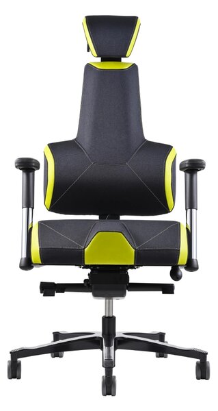 Zdravotní herní židle THERAPIA E+GAMER –⁠ černo-zelená