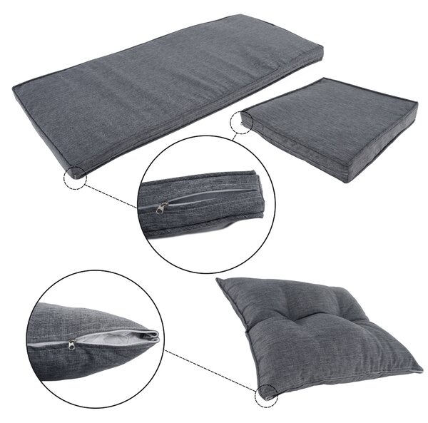 KONDELA Zahradní ratanový set, přírodní/světle šedá, RANDI