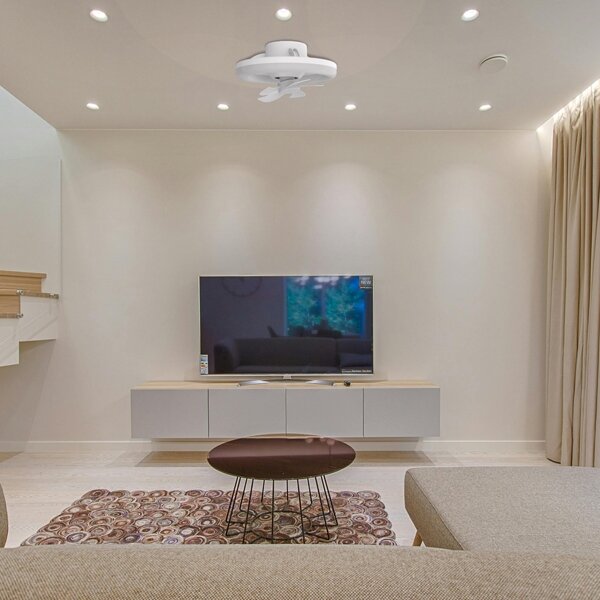 LED Stmívatelné svítidlo s ventilátorem LED/30W/230V 3000-6500K bílá + DO