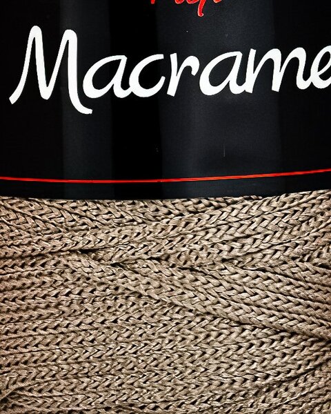 Pletací / háčkovací příze Vlna-Hep PP MACRAME 4224 středně hnědá, jednobarevná, 100g/85m
