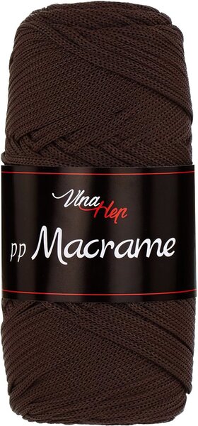 Pletací / háčkovací příze Vlna-Hep PP MACRAME 4229 tmavě hnědá, jednobarevná, 100g/85m