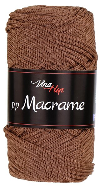 Pletací / háčkovací příze Vlna-Hep PP MACRAME 4207 hnědá, jednobarevná, 100g/85m