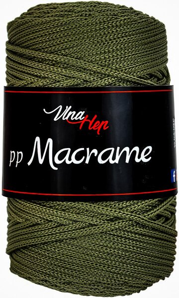 Pletací / háčkovací příze Vlna-Hep PP MACRAME 4164 khaki, jednobarevná, 100g/85m