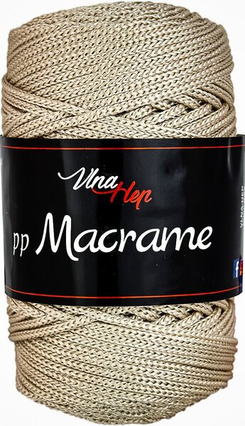 Pletací / háčkovací příze Vlna-Hep PP MACRAME 4212 béžová, jednobarevná, 100g/85m