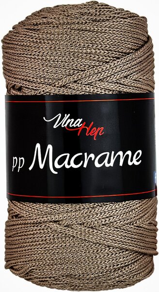 Pletací / háčkovací příze Vlna-Hep PP MACRAME 4224 středně hnědá, jednobarevná, 100g/85m