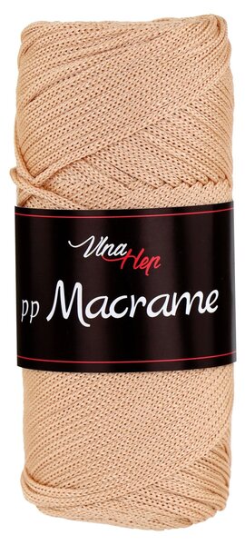 Pletací / háčkovací příze Vlna-Hep PP MACRAME 4208 světle oříškově hnědá, jednobarevná, 100g/85m