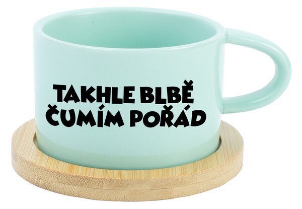 TAKHLE BLBĚ ČUMÍM POŘÁD - mint hrníček makronka 200 ml