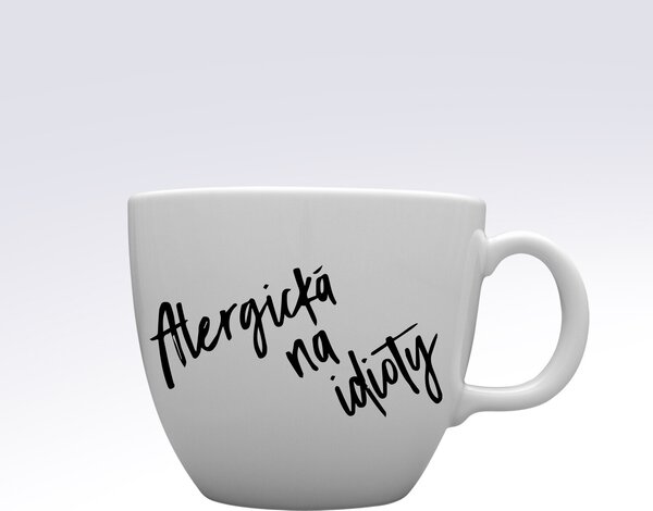 ALERGICKÁ NA IDIOTY - MEGA XXL keramický hrnek 1000 ml