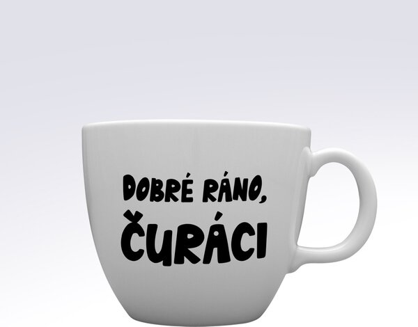 DOBRÉ RÁNO, ČURÁCI - MEGA XXL keramický hrnek 1000 ml