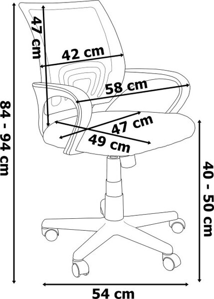 Kancelářská židle BIANCO růžová