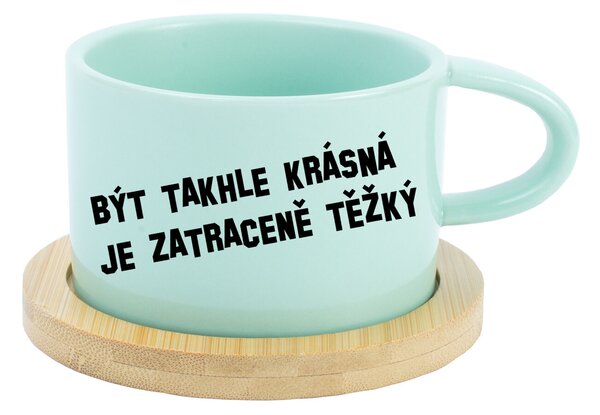 BÝT TAKHLE KRÁSNÁ JE ZATRACENÉ TEŽKÝ - mint hrníček makronka 200 ml