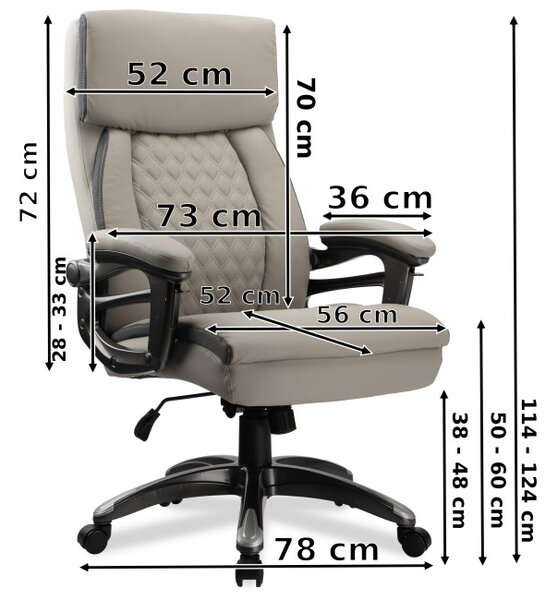 Kancelářská židle CAMARO šedá