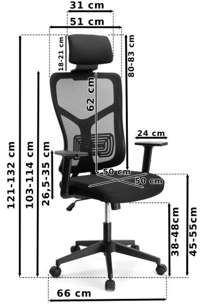 Kancelářská židle KALISTO černá