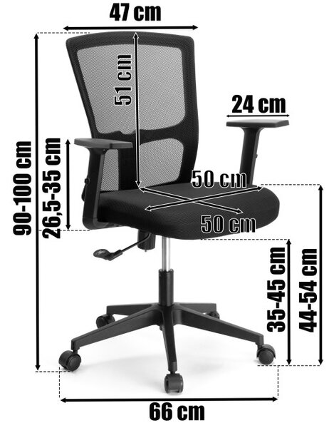 Kancelářská židle LINOS černá