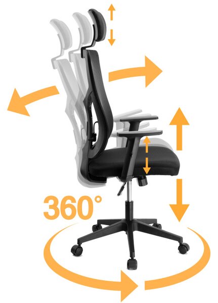 Kancelářská židle KALISTO černá